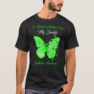 T-shirt Papillon Je Porte Vert Pour Mon Papa Scoliosis Awa