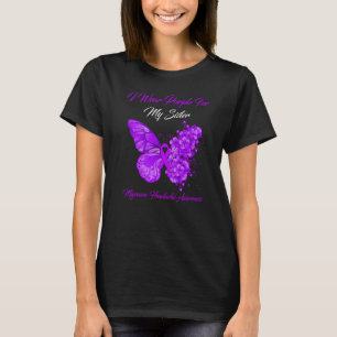 T-shirt Papillon Je Porte Violet Pour Ma Soeur Migraine He