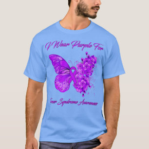 T-shirt Papillon Je Porte Violet Pour Turner Syndrome Awar