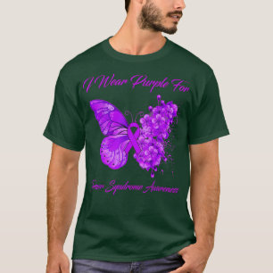 T-shirt Papillon Je Porte Violet Pour Turner Syndrome Awar