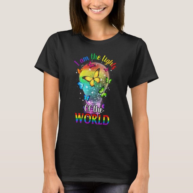 T-shirt Papillon Je Suis Les Lumières Du Monde Lgbt 1 (Devant)