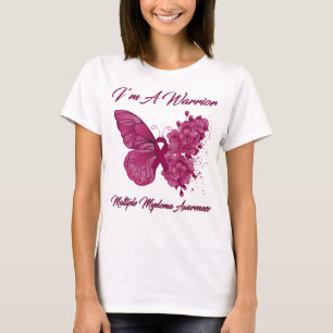 T-shirt Papillon Je suis un guerrier Myélome multiple Sens