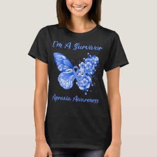 T-shirt Papillon Je suis un survivant Apraxia Sensibilisat