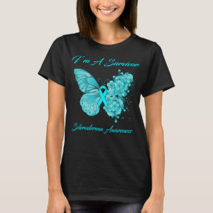 T-shirt Papillon Je suis un survivant Scleroderma Sensibil