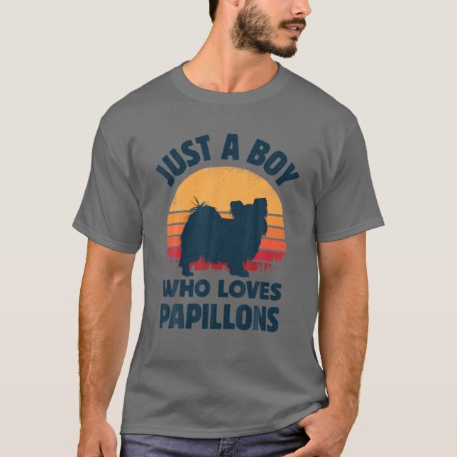 T-shirt Papillon Juste Un Garçon Qui Aime Le Span Continen (Devant)
