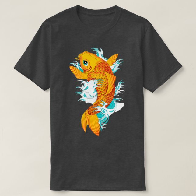 T-shirt Papillon Koi Orange Tattoo Fish 12 (Design devant)