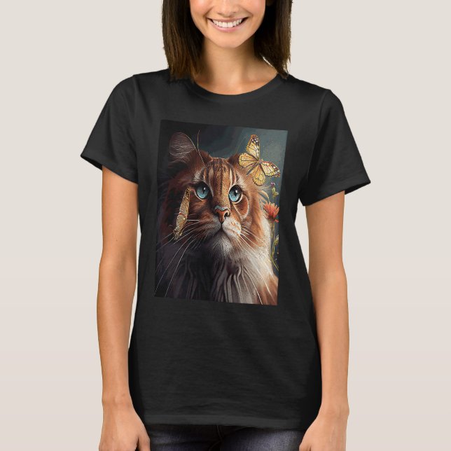T-shirt Papillon Lion Chat (Devant)