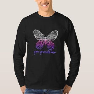 T-shirt Papillon Mandala Donnez-Vous Du Yoga Temps