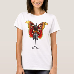 T-shirt Papillon Mannequin Rouge Et Jaune