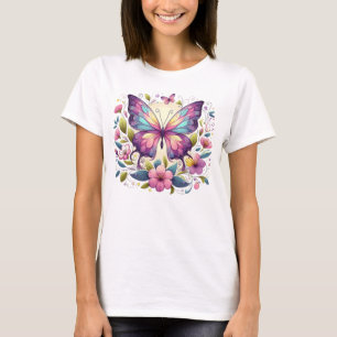 T-shirt Papillon mignon et coloré