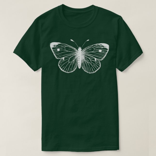 T-shirt Papillon Monarque Blanc (Design devant)