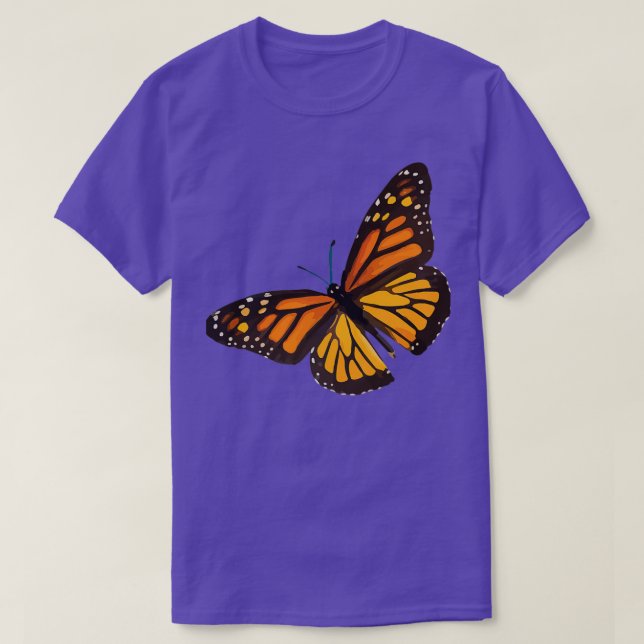 T-shirt Papillon monarque brûlé orange (Design devant)
