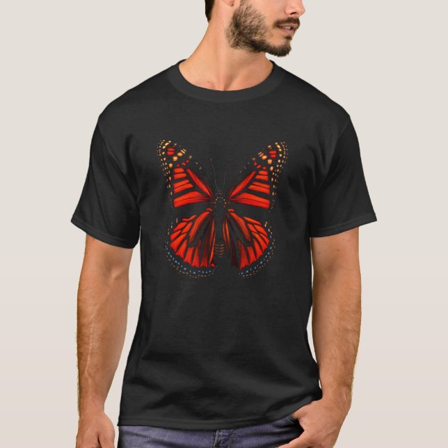 T-shirt Papillon monarque Couleurs vives Beaux Insectes (Devant)