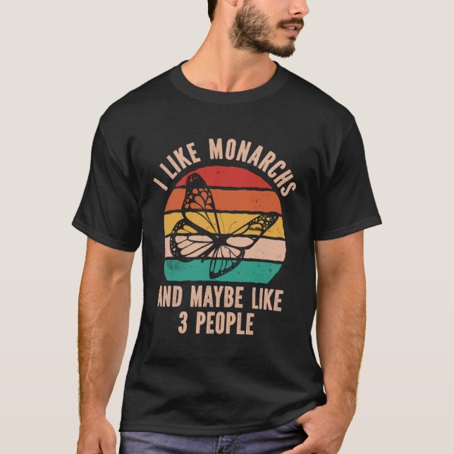 T-shirt Papillon monarque Entomologistes Vintages rétro (Devant)