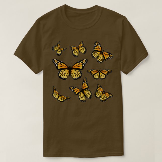 T-shirt Papillon Monarque orange 2 (Design devant)