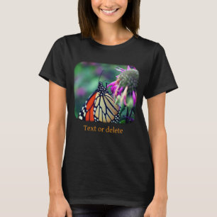 T-shirt Papillon Monarque Sur Fleur Nature Personnalisé