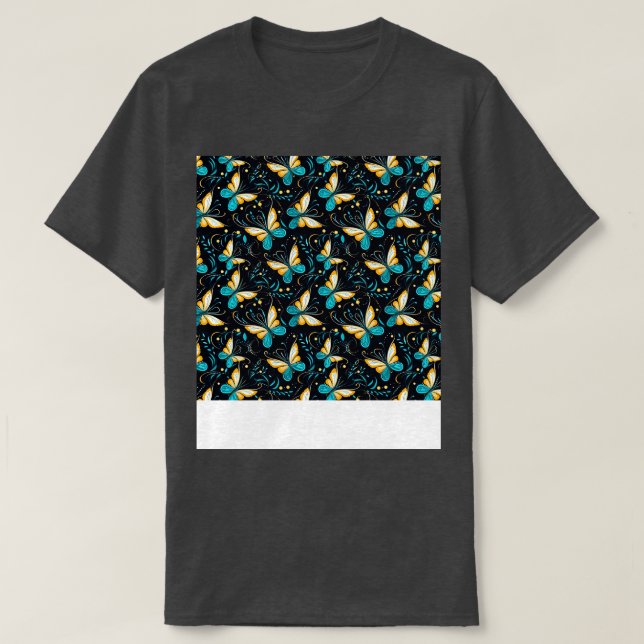 T-shirt Papillon Motif sans couture Boho mignon Insecte de (Design devant)