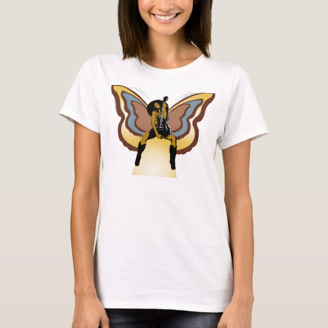 T-shirt Papillon noir (Devant)