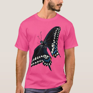 T-shirt Papillon noir à queue noire 2