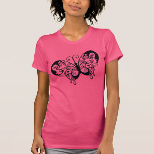 T-shirt Papillon noir fantaisie