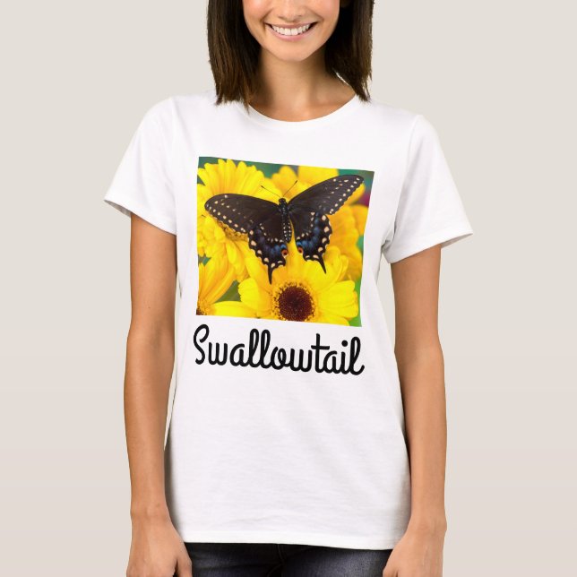 T-shirt Papillon noir porte-queue (Devant)