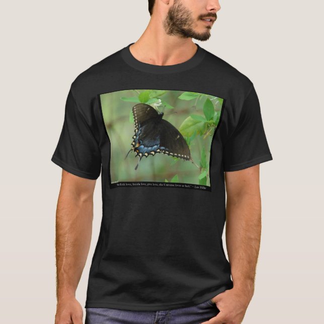 T-shirt Papillon noir Swallowtail - Dons d'Amour & Vêtemen (Devant)
