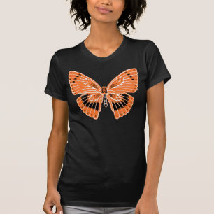 T-shirt Papillon orange de style Art nouveau