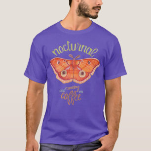 T-shirt papillon orange nocturne courant sur café sur ba s