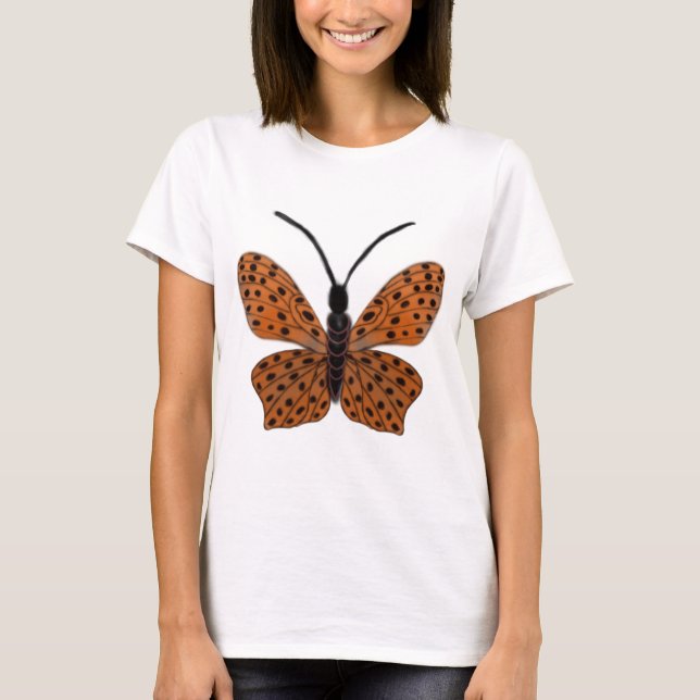 T-shirt Papillon orange pointu (Devant)