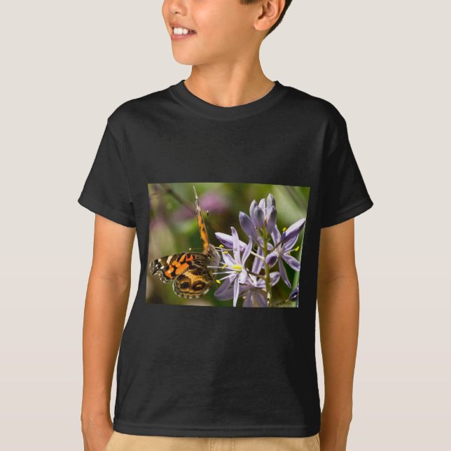T-shirt Papillon orange sur vêtements et cadeaux de jacint (Devant)
