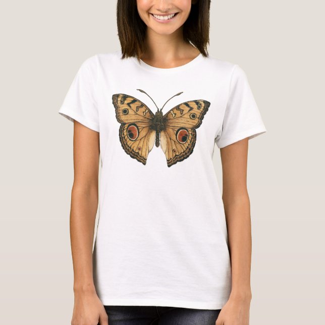 T-shirt Papillon Pansy Peacock (Devant)