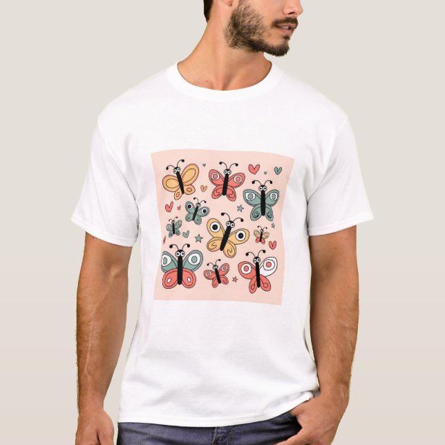 T-shirt Papillon Pastel Whimsical (Devant)