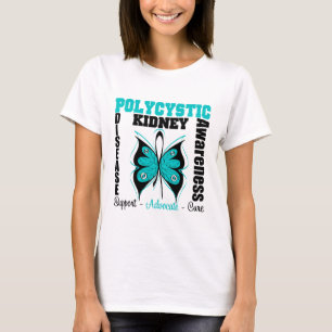 T-shirt Papillon Polycystic de conscience de maladie