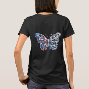 T-shirt Papillon pour le 250e anniversaire des États-Unis