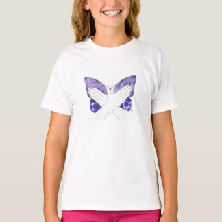 T-shirt Papillon pourpre mystique dans l'ASL