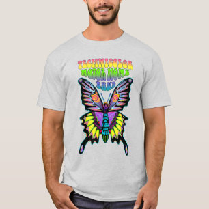 T-shirt Papillon psychédélique de la bande de moto-ména