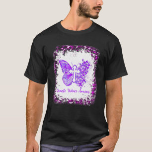 T-shirt Papillon Purple Faith Support Lutter Contre la vio