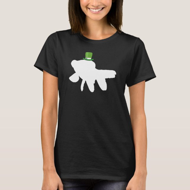 T-shirt Papillon Queue Poisson Leprechaun Irlandais St Pat (Devant)