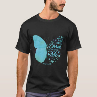T-shirt Papillon Religieux Philippiens 4 13 Christian Wom