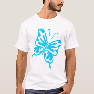 T-shirt Papillon rétro - Ciel bleu