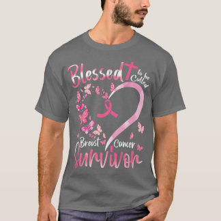 T-shirt Papillon rose Heureux D'Être Appelé Cancer Du Sein
