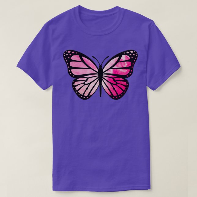T-shirt papillon rose monarque papillon coloré Monarch (Design devant)