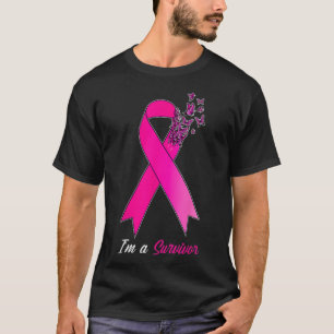 T-shirt Papillon rose Ribbon Survivant Cancer du sein mou