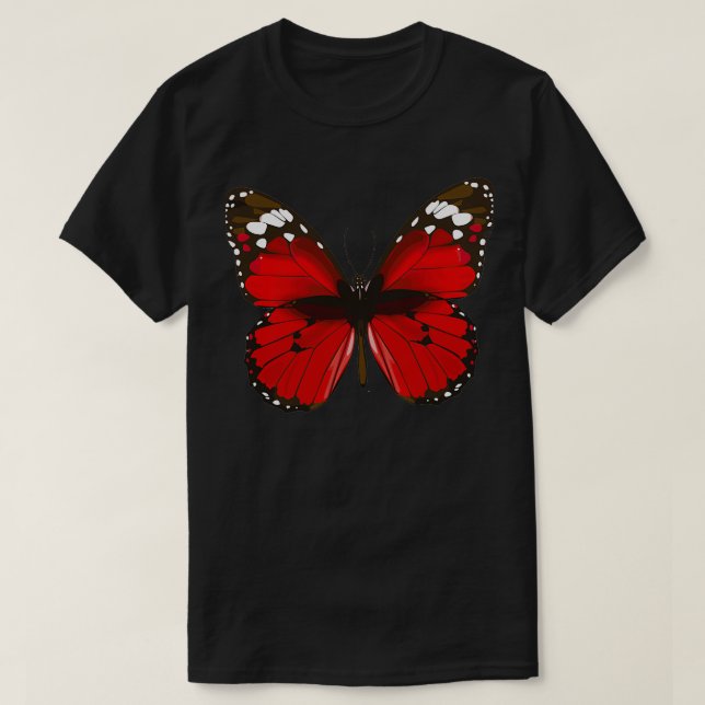 T-shirt Papillon rouge 1 (Design devant)