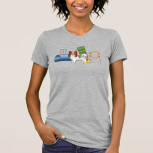 T-shirt Papillon Rouge Et Blanc Aux Équipements D'Agrément