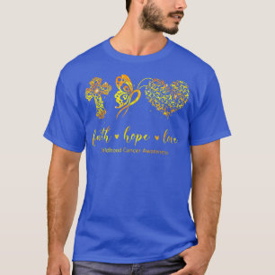 T-shirt Papillon Ruban Faith Hope Love Childhood Cancer