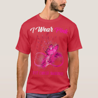 T-shirt Papillon Ruban Plumes Bleu Sensibilisation au canc
