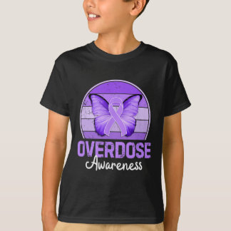 T-shirt Papillon Ruban Violet Mois de Sensibilisation au S