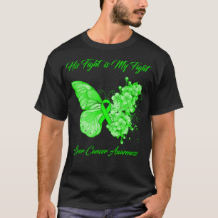 T-shirt Papillon Sa lutte est mon combat Liver Cancer Awar