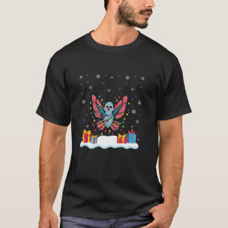 T-shirt Papillon Santa Chapeau Noël Arbre Lumière Noël Paj
